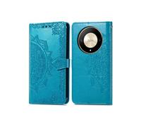 Coque pour Honor Magic 6 Lite Similicuir Turquoise