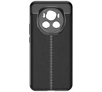 Coque pour Honor Magic 6 Pro 5G Silicone Gel Texture Cuir Noir Noir