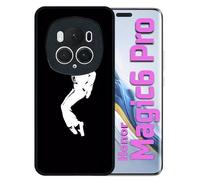 Coque Pour Honor Magic 6 Pro - Silhouette Michael Jackson Moonwalk - Silicone - Noir