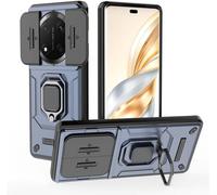 Coque Pour Honor Magic 7 Lite 5g / Honor X9c, Housse Armor Antichoc En Silicone Et Pc Rigide, Étui Avec Anneau 360°, Bumper Et Protection Coulissante Pour Objectif, Case Cover -Ble[Wke05372]
