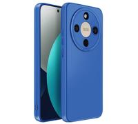Coque pour Honor Magic 8 Lite en Silicone Souple avec Contour Protection Caméra Bleu