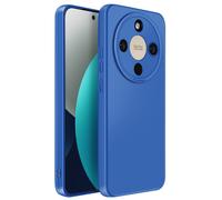 Coque pour Honor Magic 8 Lite en Silicone Souple avec Contour Protection Caméra Bleu
