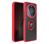 Coque pour Honor Magic 8 Lite Protection Bi-matière avec Bague Magnétique Rouge