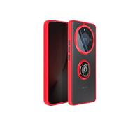 Coque pour Honor Magic 8 Lite Protection Bi-matière avec Bague Magnétique Rouge