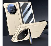 Coque pour Honor Magic V5, Étui en Cuir À La Mode Antichoc Et Antichute, Robuste Et Durable, Protecteur D'écran Et Support Intégrés (doré)