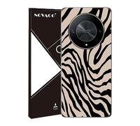 NOVAGO Compatible avec Honor Magic6 Lite 5G -Pack Complet- Coque transparente Souple avec motif imprimé + 3 Films Protection écran vitre Verre trempé 3D incurvé avec colle fournie (TraitNoir)