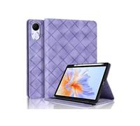 Coque pour Honor Pad V9 11.5 Pouces Motif Carré Tablette Etui PU Cuir Housse de Protection avec Multi-Angles Violet