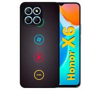 Coque Pour Honor X6 - Rebus I Love Windows And Phone - Silicone - Noir