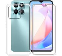 Coque pour Honor X6b 4G /Honor X6a /Honor X5b /Honor X5b Plus + 3 Verres trempé - Etui Housse Transparent Vitre Ecran Verre Trempé