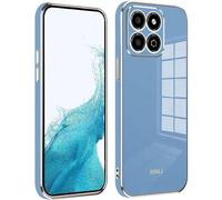 Coque Pour Honor X6B, Housse Souple En Silicone, Étui Antichoc Avec Bumper, Cover Case, Surface Brillante & Bord Doré Électroplated, Bleu[WKE01377]