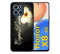 Coque Pour Honor X8 5g - Carpe Diem Fleur - Silicone - Noir