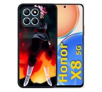 Coque Pour Honor X8 5g - Dbz Black Goku Crimson Warrior The Flame Of Rebellion - Silicone - Noir