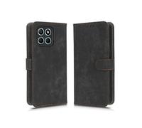 Coque pour Honor X8 5G/X6 4G Etui en Cuir PU Portefeuille Flip Folio Blocage RFID Couverture De Fentes Pour Cartes Fermeture Magnétique ZURSANA Noir