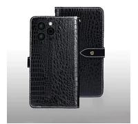 Coque pour Hotwav Note 15 6.6"", Housse en Cuir PU Etui à Rabat Pochette de Antichoc Portefeuille avec Fentes pour Cartes -Noir WG