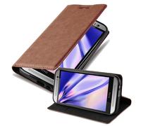 cadorabo Coque pour HTC One M8 en Marron Moyen - Housse Protection avec Fermoire Magnétique, Stand Horizontal et Fente Carte - Portefeuille Etui Poche Folio Case Cover