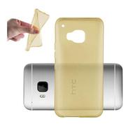 Cadorabo Housse Compatible Avec Htc One M9 En Or Transparent - Étui De Protection En Silicone Tpu Flexible