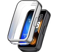 Coque Pour Huawei Band 9 - Étui Tpu Souple Galvanisé Argent, Protection Intégrale Slim Avec Accès Charge Et Découpes Précises