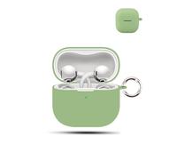 Coque pour Huawei FreeClip 2 écouteurs sans Fil,daunke étui de Protection Souple en Silicone，étui Doux pour la Peau avec Boucle Ronde, Protection complète,Vert Matcha