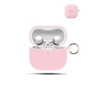 Coque pour Huawei FreeClip 2 écouteurs sans Fil,daunke étui de Protection Souple en Silicone,étui Doux pour la Peau avec Boucle Ronde, Protection complète, Rose
