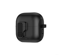 Coque pour Huawei FreeClip 2 - Verrouillage automatique - Résistante aux chutes - Anti-perte - Coque pour écouteurs - Compatible avec le chargement sans fil - Bleu (noir)