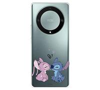 Coque pour Huawei Honor Magic5 Lite officielle Disney Angel & Stitch Baiser pour protéger votre téléphone portable Coque en silicone transparente sous licence officielle Lilo & Stitch