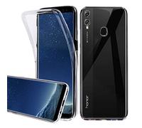 Coque pour Huawei Honor View 10 Lite/Honor 8X, Cover 2in1 Hybride Double Couche [360°] Full Body Anti-Choc Protecteur [Doux TPU Front] et [Rigide Back] Housse, [Transparente]