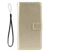 Coque pour Huawei Honor X10,Magnetic Flip Phone Case,Conception de Portefeuille en Cuir PU avec Fentes pour Cartes -Gold