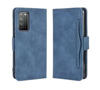 Coque pour Huawei Honor X10,Retro magnétique Flip Case,PU Cuir Portefeuille Conception avec Fentes pour Cartes Amovibles -Blue