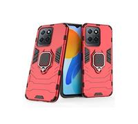 Coque pour Huawei Honor X8 5G / X6 / X6a / 70 Lite - housse etui rigide anti choc + film ecran - ROUGE -