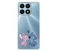 Coque pour Huawei Honor X8A Disney Angel & Stitch Baiser pour protéger votre téléphone portable en silicone transparent souple avec licence officielle Lilo & Stitch