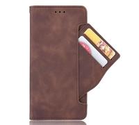 Coque pour Huawei Honor Y6S,Flip magnétique rétro,étui de téléphone en Cuir PU,Conception de Portefeuille avec Fentes de Carte Amovibles -Brown