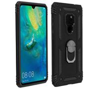 Coque pour Huawei Mate 20 Bi matière Rigide Souple Bague Support Vidéo Noir