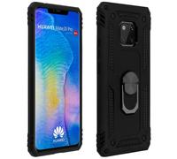 Coque Huawei Mate 20 Pro Bi matière Rigide Souple Bague Support Vidéo Noir