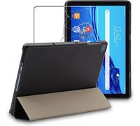 Coque Pour Huawei Matepad T 10, T 10s, Etui Slim Cover, Housse Pu Cuir Rabat Magnétique, Noir + Verre Trempé[Pad5128266]