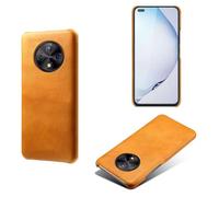 Coque pour Huawei Nova Y90 4G,Anti-dérapage,Protection Contre Les Chutes,Coquille arrière Simple de Couleur Solide,Design en Cuir d'imitation en Plastique-Orange