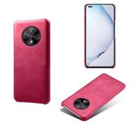 Coque pour Huawei Nova Y90 4G,Anti-dérapage,Protection Contre Les Chutes,Coquille arrière Simple de Couleur Solide,Design en Cuir d'imitation en Plastique-Rose