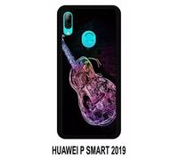 Coque Pour Huawei P Smart 2019 - Guitare Effet Néon - Silicone - Noir