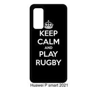 Coque Pour Huawei P Smart 2021 - Keep Calm And Play Rugby - Noir