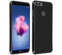 Coque pour Huawei P Smart Coque Silicone Gel Protection Souple Dos Antitraces Noir