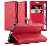 cadorabo Coque pour Huawei P10 en Rouge Cerise - Housse Protection avec Fermoire Magnétique, Stand Horizontal et Fente Carte - Portefeuille Etui Poche Folio Case Cover