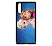 Coque Pour Huawei P20 - Frozen Reine Des Neiges Anna Vs Elsa - Noir