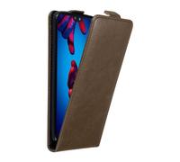 cadorabo Coque pour Huawei P20 en Marron CAFÉ - Housse Protection en Style Flip avec Fermoire Magnétique - Etui Poche Folio Case Cover