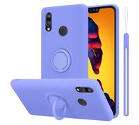 cadorabo Coque Compatible avec Huawei P20 Lite en Liquid Light Purple - Etui pour Téléphone Portable en Silicone TPU Souple avec Anneau - Coque en Silicone Ultra Slim Soft Back Cover Case Bumper