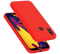 cadorabo Coque Compatible avec Huawei P20 Lite 2018 / Nova 3E, Étui Housse en Silicone- Coque pour P20 Lite 2018 / Nova 3E- Protection Antichoc, Anti-Empreintes- TPU Housse - Mat Liquid Red
