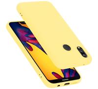 cadorabo Coque Compatible avec Huawei P20 Lite 2018 / Nova 3E, Étui Housse en Silicone- Coque pour P20 Lite 2018 / Nova 3E- Protection Antichoc, Anti-Empreintes- TPU Housse - Mat Liquid Yellow
