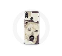 Coque pour Huawei P20 Lite Chien de Pitbull Blanc
