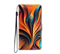 Coque pour Huawei P20 Lite, Housse en Cuir PU Premium Etui à Rabat, Pochette de Flip Portefeuille Antichoc Coque Protection Telephone pour Huawei P20 Lite Case Motif Sables mouvants colorés