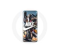 Coque - Nike - Huawei P20 Lite - Souple - Blanc - Motif Roue Moto