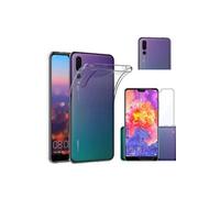 Coque pour Huawei P20 PRO + Verre Trempé Film Protection Ecran - Housse Etui Gel TPU Silicone Transparent Protection Souple Ultra Mince Fine Slim