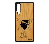 Coque pour Huawei P30 Bois Silicone Drapeau Corse Football Corsica Foot Motif TPU Basket Case Noir Mobile de